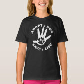 Een hond adopteren om een leven te redden - Ontwer T-shirt (Voorkant)