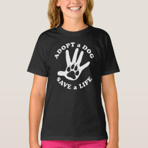 Een hond adopteren om een leven te redden - Ontwer T-shirt