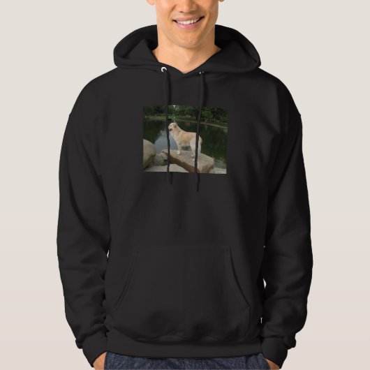 Een hond bij een vijver hoodie (Voorkant)