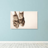 Een hond canvas afdruk (Insitu (Houten vloer))