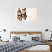 Een hond canvas afdruk (Insitu (Slaapkamer))