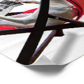 Een hond die een krant leest door het zwembad poster (Hoek)