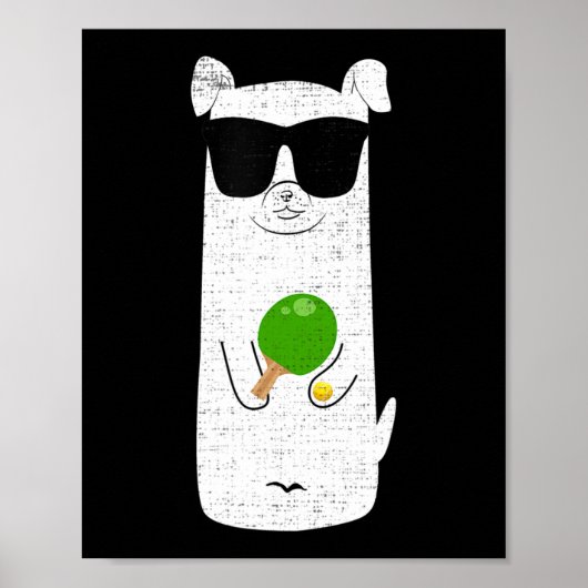 Een hond die zonnebril draagt Tennis Fun Sp Poster (Voorkant)