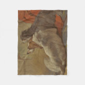 Een hond en een gekaarde jongen (twee honden) (die fleece deken (Voorkant)
