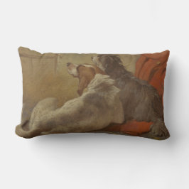 Een hond en een gekaarde jongen (twee honden) (die kussen