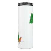 Een hond en een kerstboom thermosbeker (Achterkant)