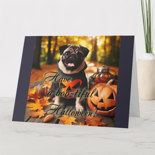 Een hond Halloween Kaart (Voorkant)
