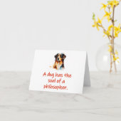 Een hond heeft de soep kaart (Gele Bloem)