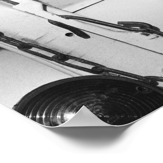 Een hond in een auto. poster (Hoek)