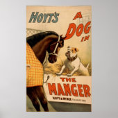 Een hond in het  theaterPoster Manger Poster (Voorkant)