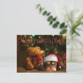 Een hond is voor het leven, niet alleen voor Kerst Feestdagenkaart (Staand voorkant)