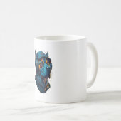 Een hond luistert naar muziek koffiemok (Voorkant rechts)