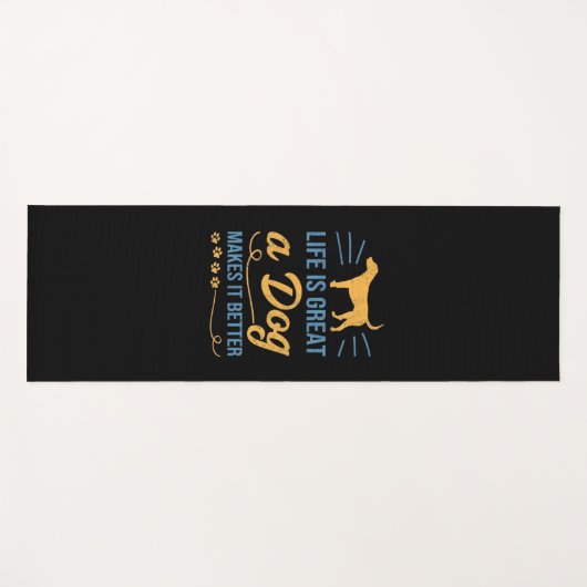 Een hond maakt het beter yogamat (Voorkant (horizontaal))