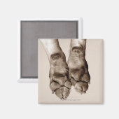 Een hond magneet (Voorkant / Achterkant)