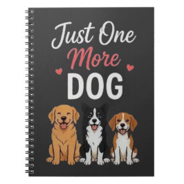 Eén Hond Meer Grappig Schattig Ontwerp Voor Honden Notitieboek