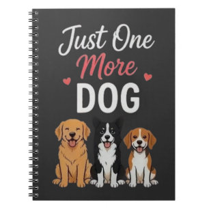 Eén Hond Meer Grappig Schattig Ontwerp Voor Honden Notitieboek