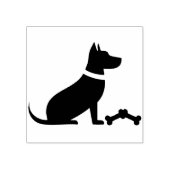 Een hond met botten rubberstempel (Afrduk)