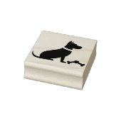 Een hond met botten rubberstempel (Stempel)