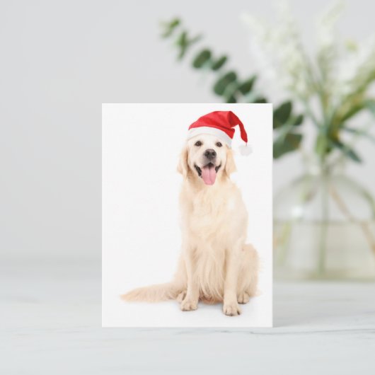 Een hond met een kerst Pet Feestdagenkaart (Staand voorkant)