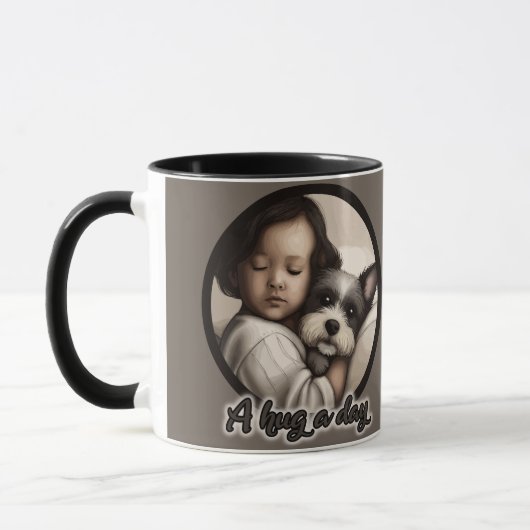 Een hond op een dag mok (Links)