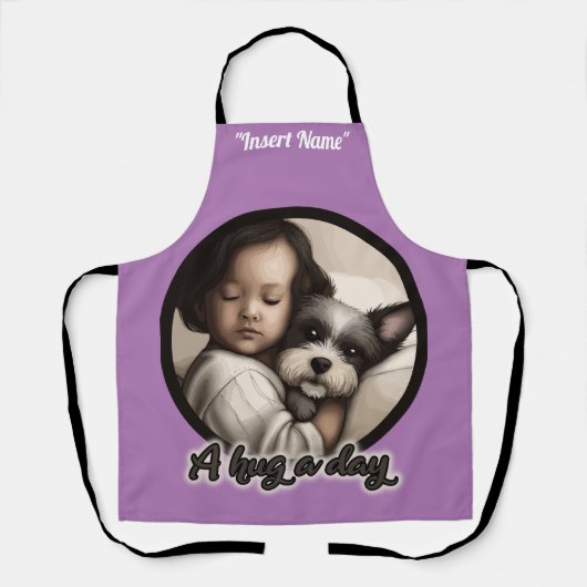 Een hond op een dag schort (Voorkant)