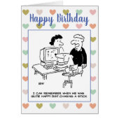 Een hond speelt computergames (Voorkant)