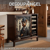 Een hond uit Yorkshire in Londen - Decoupage - Tissuepapier