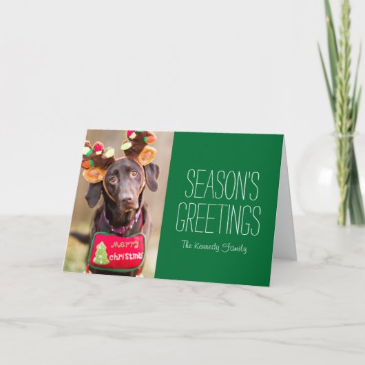 Een hond van de Labrador van de Chocolade Feestdagen Kaart (Voorkant)