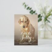 Een hond van het Golden retriever Feestdagenkaart (Staand voorkant)