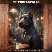 Een hond van Scott Terrier deed onderzoek in een p Tissuepapier