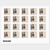 Een hond vierkante sticker (Vel)