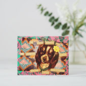 Een hond-wijsheid - Vintage Briefkaart (Staand voorkant)