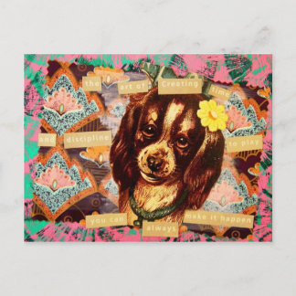 Een hond-wijsheid - Vintage Briefkaart