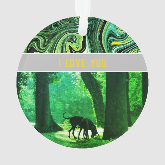 een honden liefde ornament (achterkant)