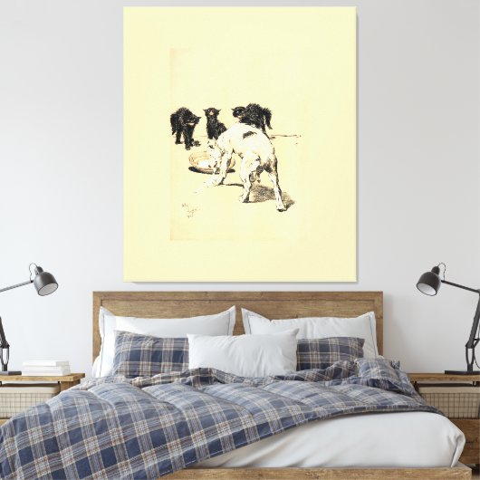 Een hondendag PL 03 (1902) Cecil Charles wandtapij Canvas Afdruk (Insitu (Slaapkamer))