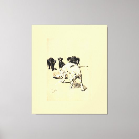 Een hondendag PL 03 (1902) Cecil Charles wandtapij Canvas Afdruk (Voorkant)