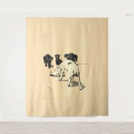 Een hondendag PL 03 (1902) Cecil Charles wandtapij Wandkleed