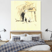 Een hondendag PL 12 (1902) Cecil Charles Windsor Canvas Afdruk (Insitu (Slaapkamer))