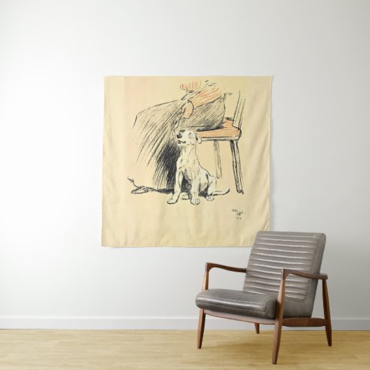 Een hondendag PL 12 (1902) Cecil Charles Windsor Wandkleed (In situ)