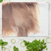 Een hondenhanddoek theedoek (Gevouwen)