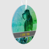 een hondenliefde ornament (voorkant)