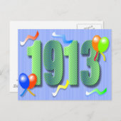 Een honderdste verjaardag 1913 Briefkaart (Voorkant / Achterkant)