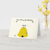 Een honing van een verjaardag kaart (Gele Bloem)