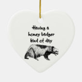 Een honingbadger, een soort dag keramisch ornament (Achterkant)