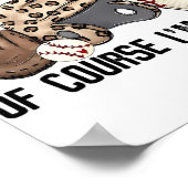 Een honkbal moeder natuurlijk ik brak luipaard moe poster (Hoek)