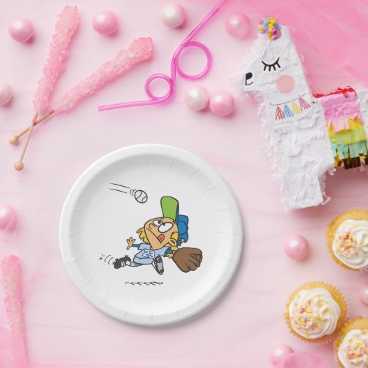 Een honkbal vangen papieren bordje (Feest)