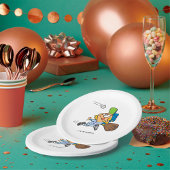 Een honkbal vangen papieren bordje