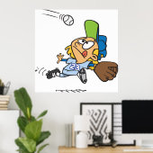 Een honkbal vangen poster (Thuiskantoor)