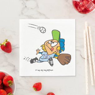 Een honkbal vangen servet