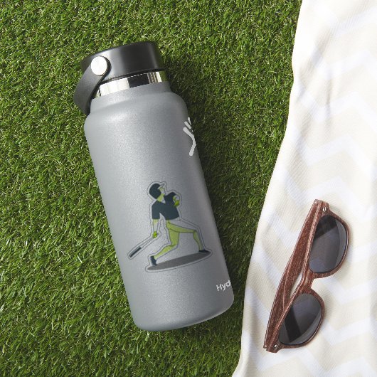 een honkbalspeler die de bal heeft geraakt sticker (HydroFlask Insitu)